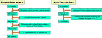 Risk Factors for the Occurrence and Progression of Posttraumatic Elbow Stiffness: A Case-Control Study of 688 Cases